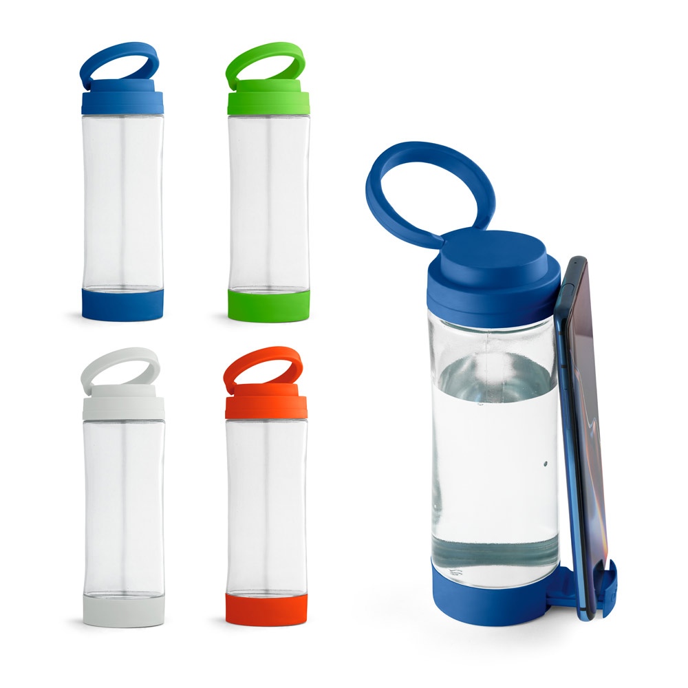 Bouteille de sport 390mL en verre avec bouchon en PP