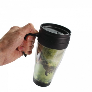 Gourde de voyage thermique avec insertion de photos et poignée (430 ml)