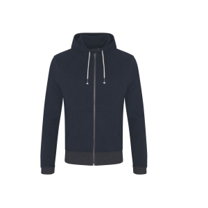 Sweat capuche zippé en coton régénéré, vue 6