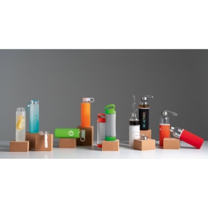 Bouteille de sport 390mL en verre avec bouchon en PP, vue 3