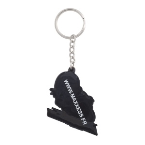 Porte-clés pvc souple 3d fond plat – 40 mm, vue 2