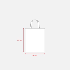 Shopper en coton 135 g/m, anses courtes, vue 3