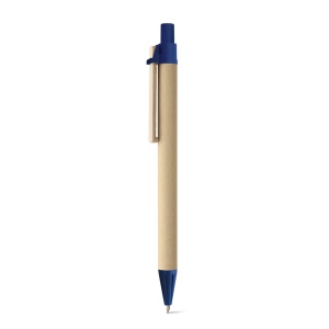 Stylo à bille en papier kraft et clip en bois, vue 2