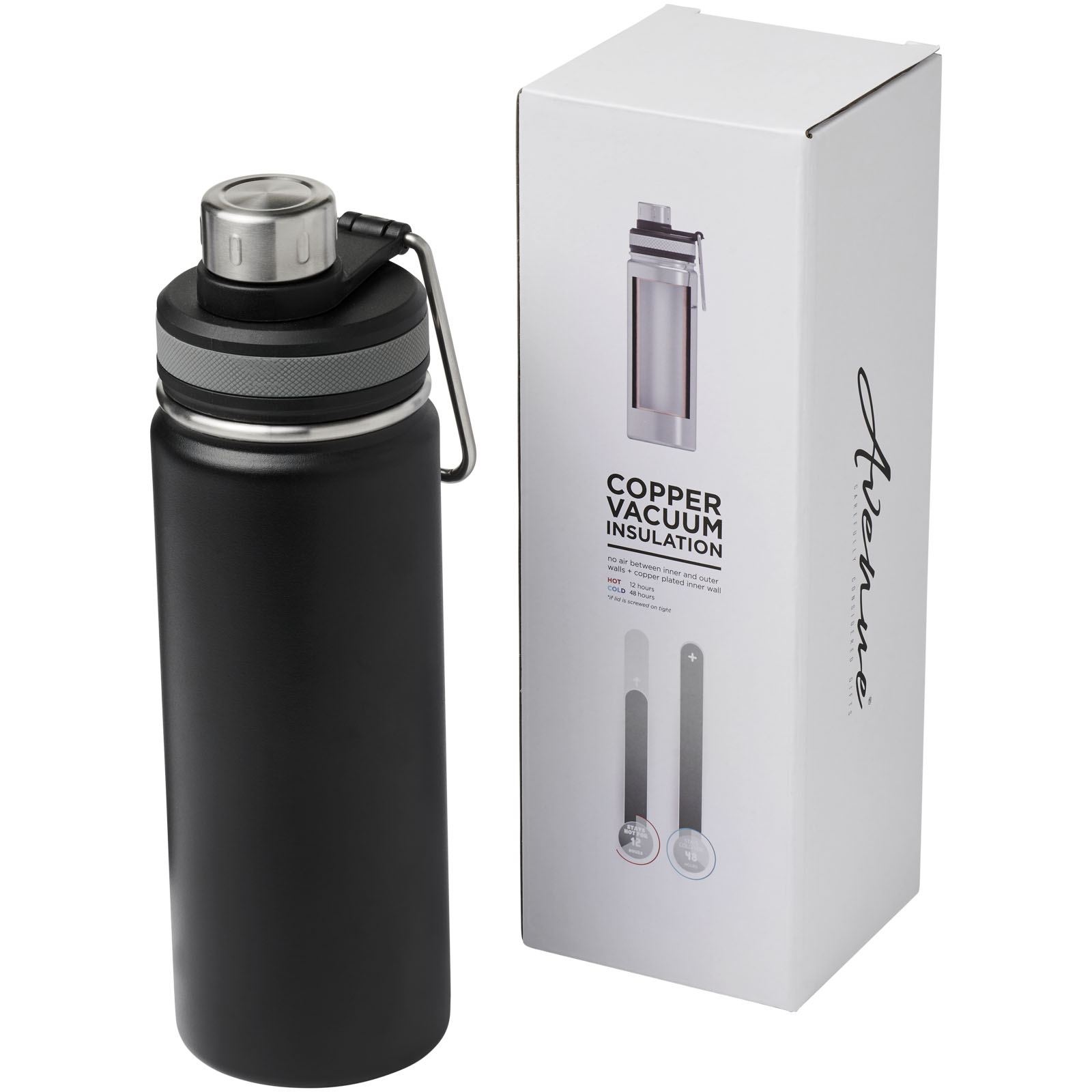 Bouteille de sport 590ml avec isolation par le vide et couche de cuivre