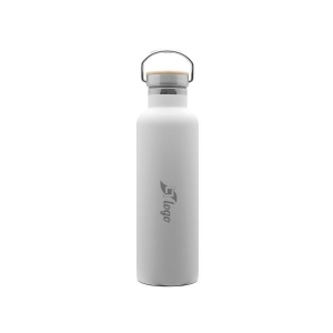 Bouteille isotherme blanche, bouchon bambou, 750 ml Baladéo, vue 3