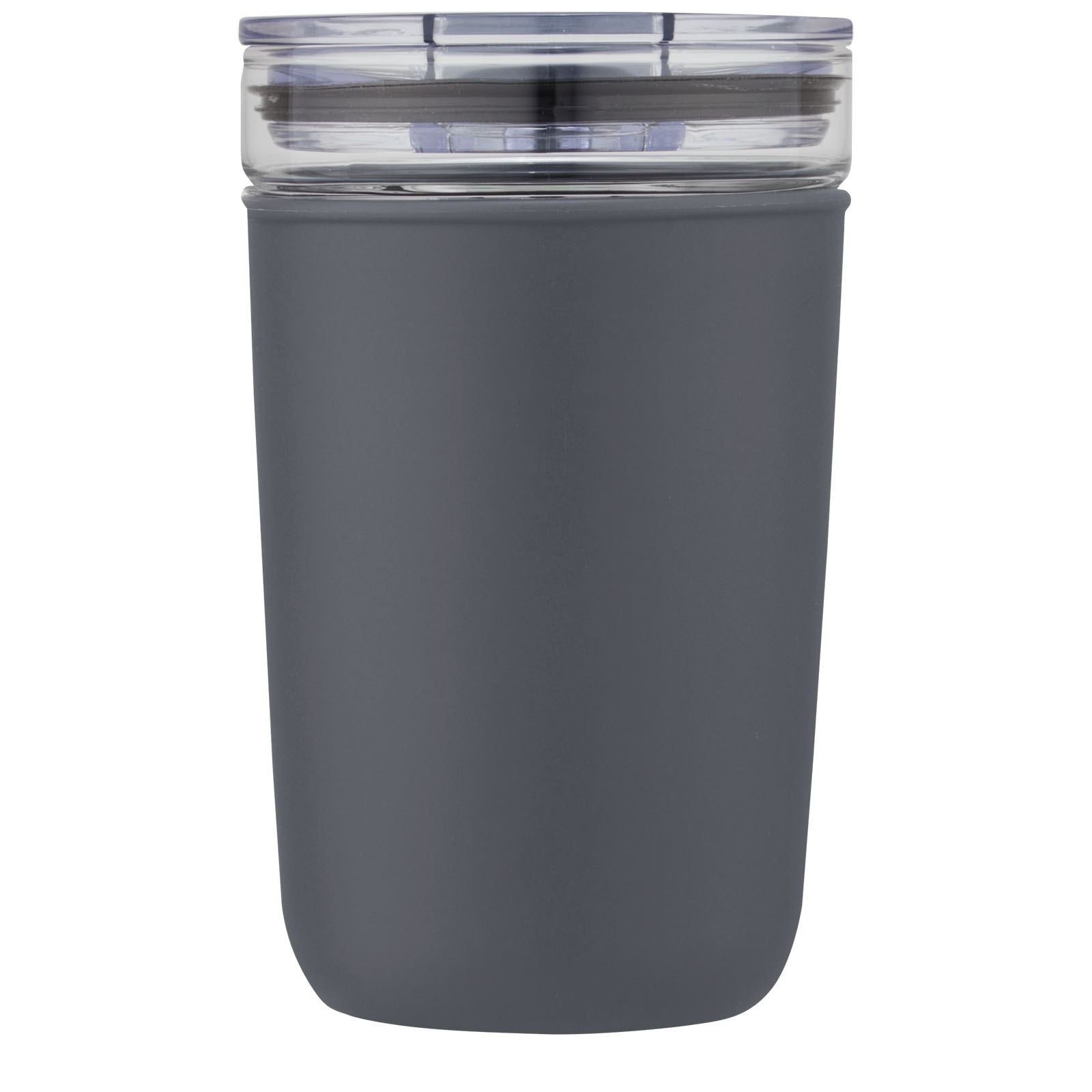 Gobelet en verre de 420 ml avec paroi extérieure en plastique