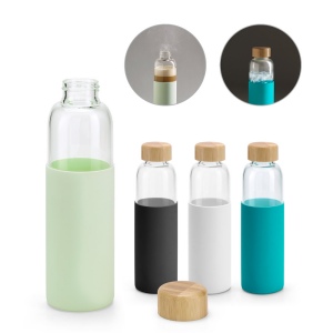Bouteille 600mL en bambou et verre borosilicate