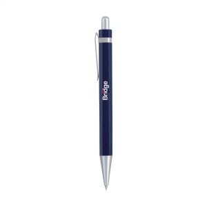 Stylo à encre bleue avec clip en acier mat 14 × 11 × 11 mm, vue 3