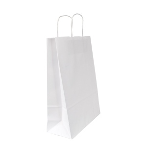 Sac papier blanc anses torsadées 240 × 320 × 110 mm, vue 2