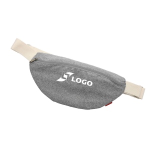 Sac banane gris chiné RPET 330 × 20 × 145 mm Baladéo, vue 3