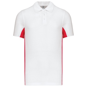 Polo piqué manches courtes bicolore homme, vue 5