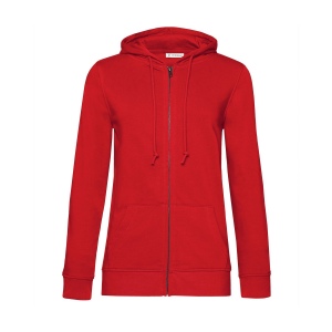 Sweat capuche zippé organique femme, vue 4