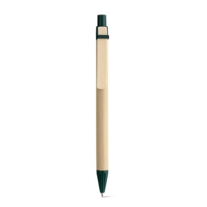 Stylo à bille en papier kraft et clip en bois, vue 3