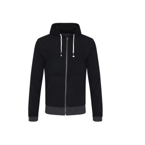Sweat capuche zippé en coton régénéré, vue 7