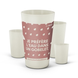 Gobelet reutilisable en biocomposite 60 cl ras bord, vue 3