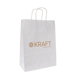 Sac papier blanc anses torsadées 240 × 320 × 110 mm, vue 3