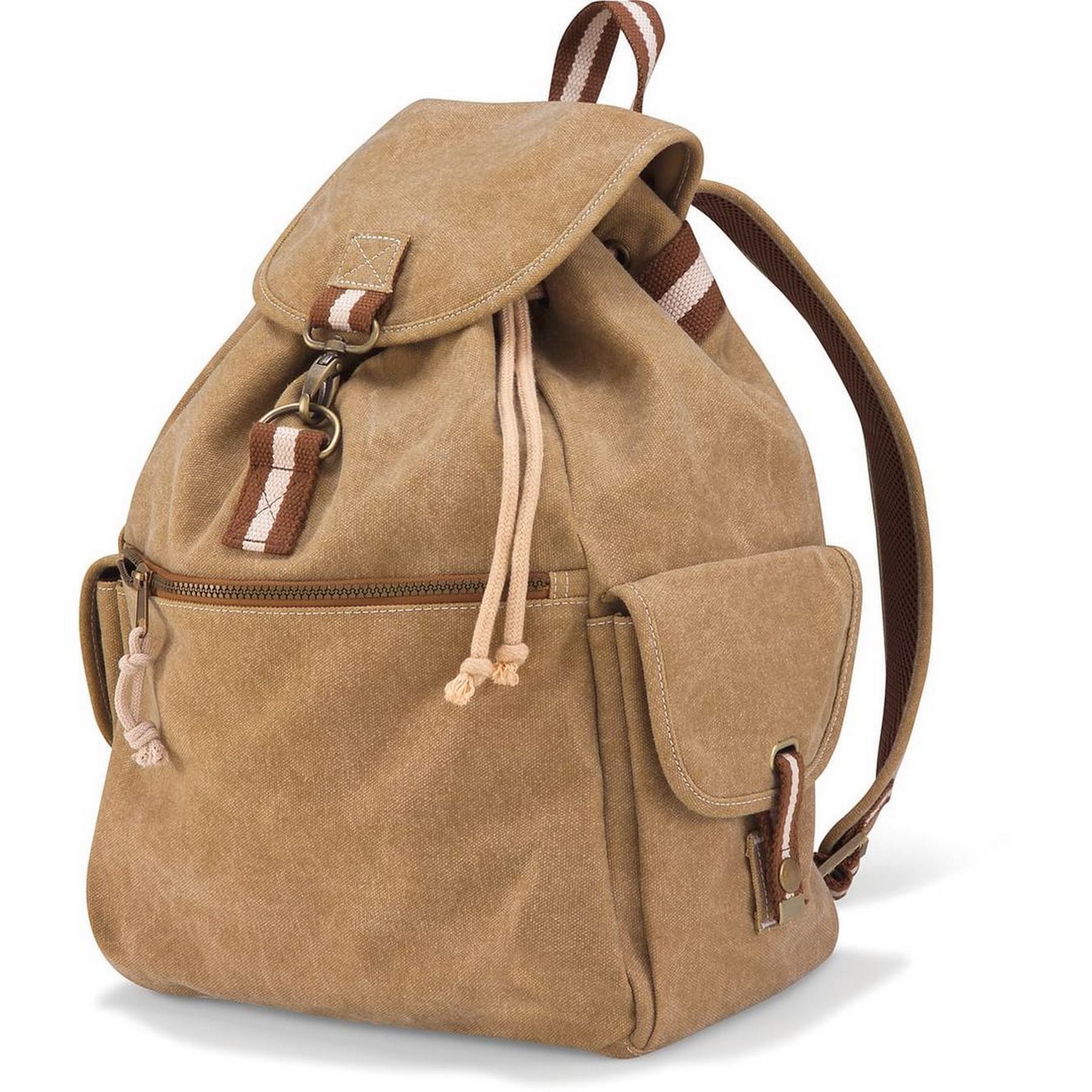 Sac à dos vintage en toile 360 × 160 × 300 mm