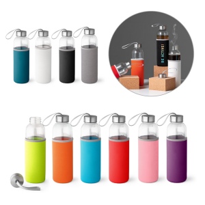 Bouteille de sport en verre et acier inoxydable 520 mL