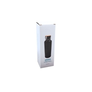 Bouteille isotherme noire, bouchon bambou, 500 ml Baladéo, vue 5