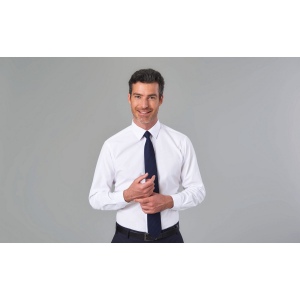 Chemise en coton et polyester blanc