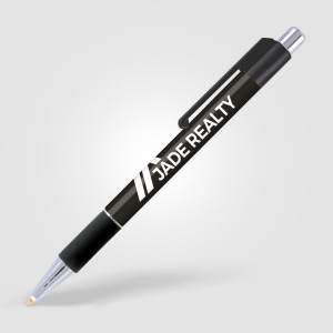 Stylo chrome avec grip coloré 10 × 150 × 10 mm