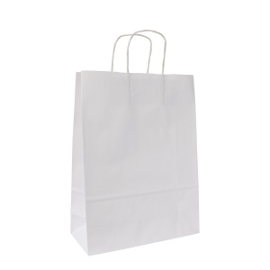 Sac papier blanc anses torsadées 240 × 320 × 110 mm