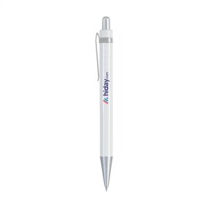 Stylo à encre bleue avec clip en acier mat 14 × 11 × 11 mm, vue 4