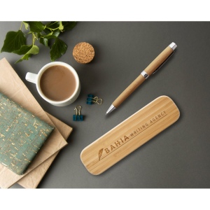Stylo en bambou avec mécanisme twist, vue 2
