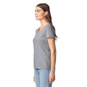 T-shirt femme col v, vue 2