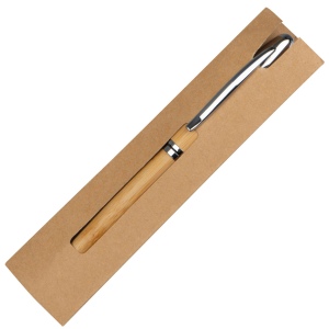 Stylo twist en métal / bambou, vue 2