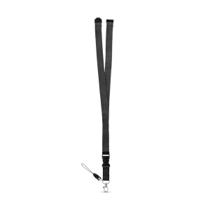 Tour de cou en polyester avec mousqueton en métal 20 × 510 mm, vue 3