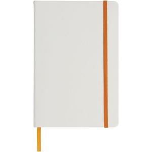 Carnet de notes blanc A5 avec élastique de couleur, vue 4