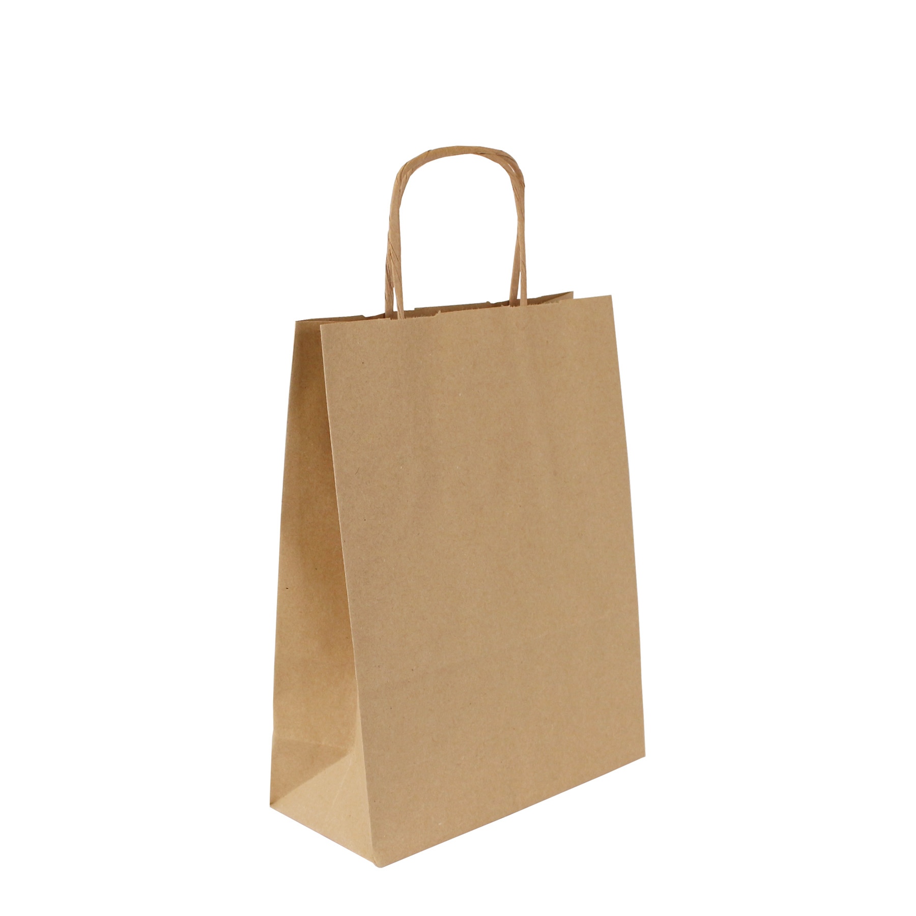 Sac papier kraft anses torsadées 180 × 240 × 80 mm