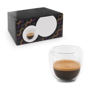 Set à café en verre borosilicaté avec 2 verres