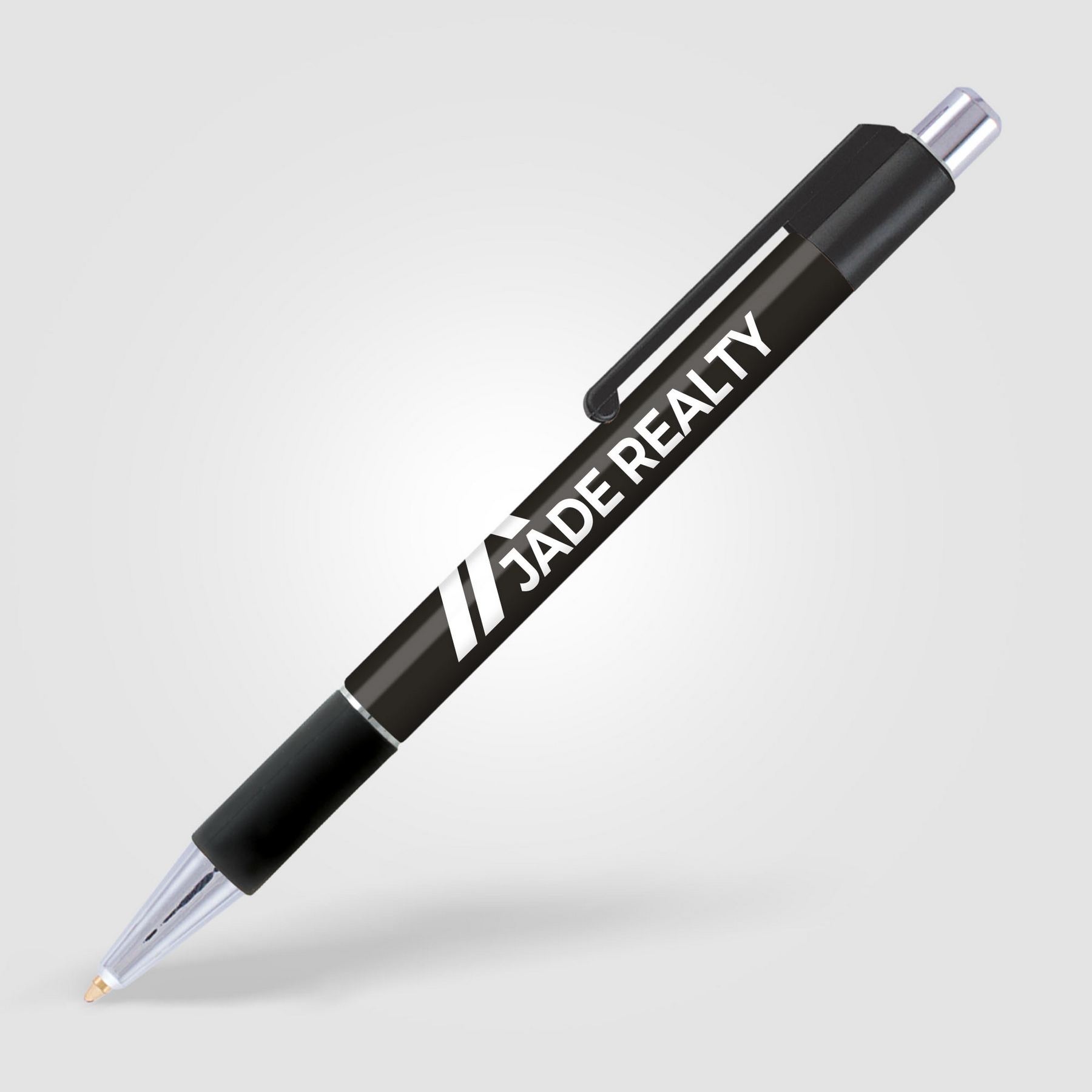 Stylo chrome avec grip coloré 10 × 150 × 10 mm