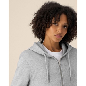 Le sweat à capuche zippé unisexe en coton-TENCEL Stanley/Stella, vue 5