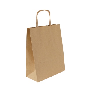 Sac papier kraft anses torsadées 240 × 320 × 110 mm