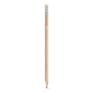 Crayon mine HB avec gomme, vue 2