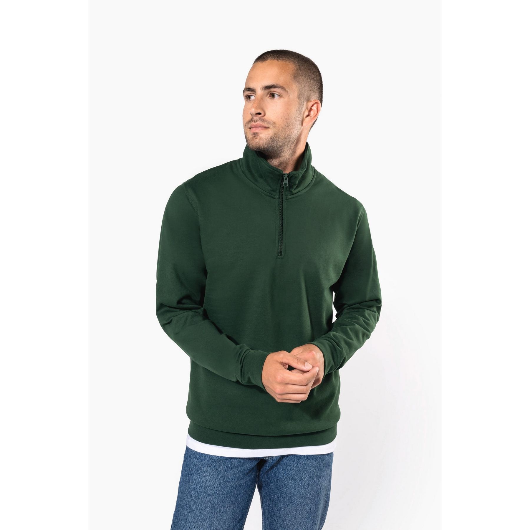 Sweat-shirt col zippé homme