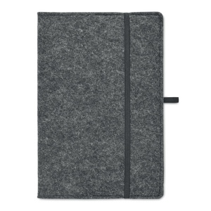Carnet A5 en feutre RPET, vue 3