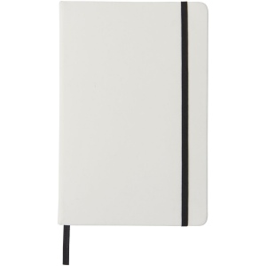 Carnet de notes blanc A5 avec élastique de couleur, vue 3