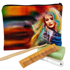 Trousse plate en velours 210 × 160 × 20 mm, vue 3