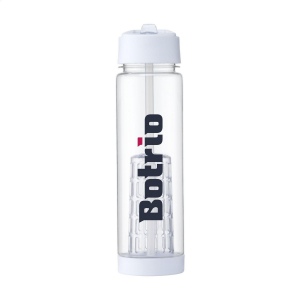 Bouteille d'eau avec infuseur, bouchon à vis et paille pliante, vue 4
