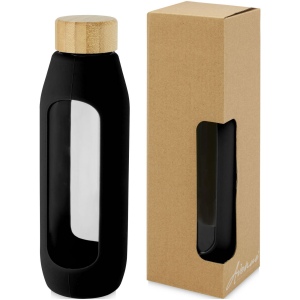 Bouteille de 600 ml en verre borosilicate avec grip en silicone, vue 2