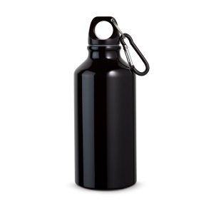 Bouteille de sport 400mL en aluminium avec mousqueton, vue 3