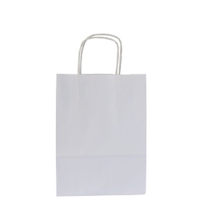 Sac papier blanc anses torsadées 180 × 240 × 80 mm, vue 4