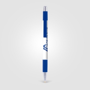 Stylo chrome avec grip coloré 10 × 150 × 10 mm, vue 2