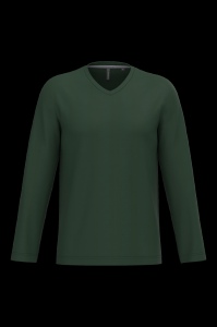 T-shirt col V manches longues homme, vue 4