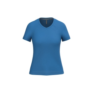 T-shirt col V manches courtes femme, vue 4