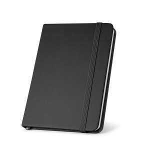Bloc notes A5 en PU avec feuilles unies, vue 2